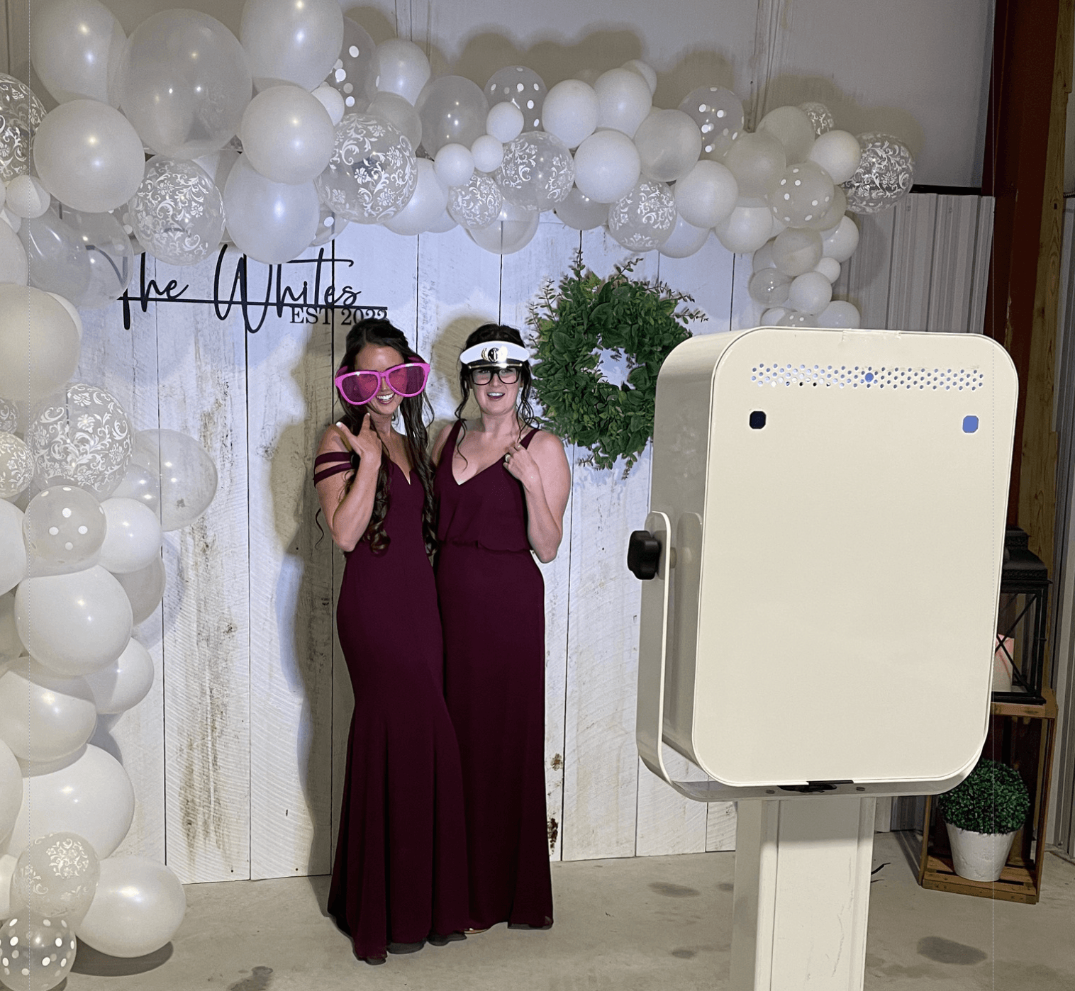 photo booth wedding set up wedding photo